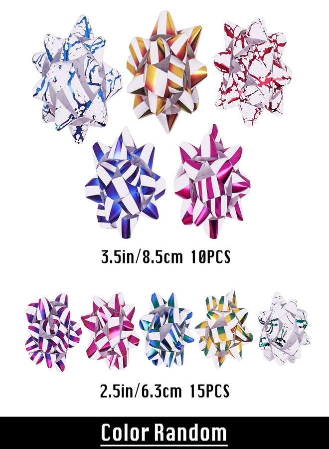WOPARTY Rainbow Gift Bow Assortment (25Pcs Multicolour) Colorful Wrap Bows for Gift Wrapping,Multicolor Present Bows for Christmas, Birthday, Weddings, Baby Showers,Party - Image 3